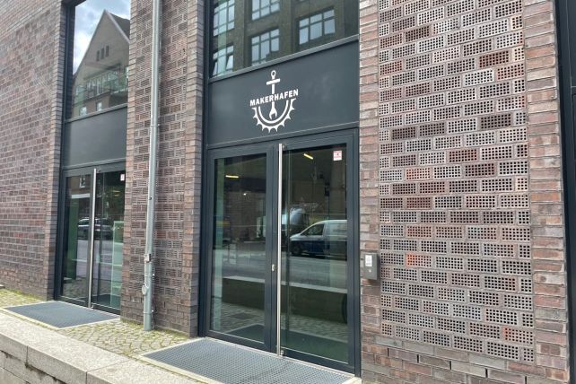 Outside of Makerhafn in Hamburg