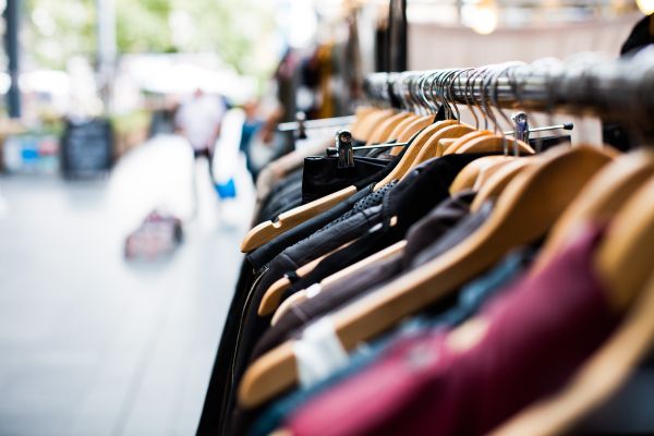 Second hand Cloths in a store