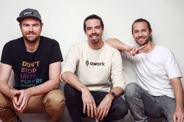 ©awork: Nils Czernig, Tobias Hagenau and Lucas Bauche, founders of awork