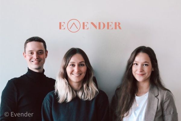 © Evender: the founders Maximilian Lutz, Julia Reshöft and Laura Schnell