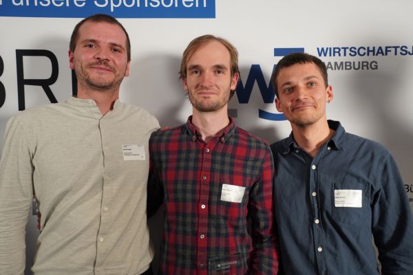 © Mathias Jäger/Hamburg Startups: David Gradl, Thies Linger and Helge Schritt of MycoLutions