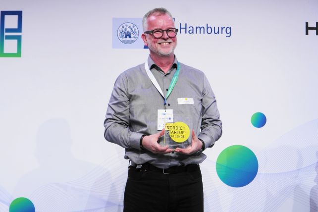 © Mathias Jäger/Hamburg Startups: Jörg Rehder from TEGnology Aps won the Nordic Startup Challenge 2025.