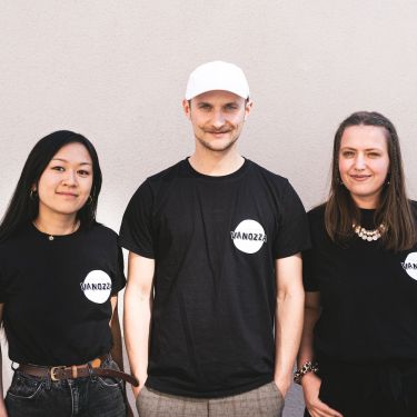 Picture of the three founders of vanozza GmbH