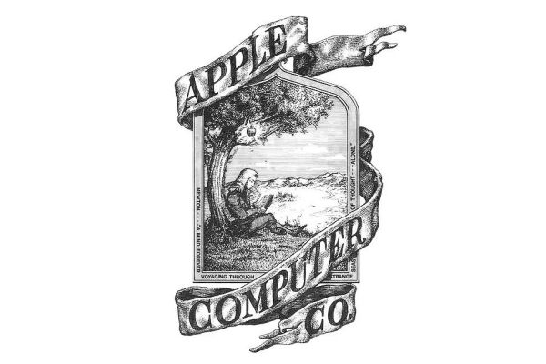 © Apple: The first logo looked very different to the current one.