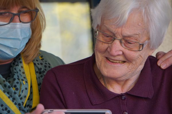 Woman cares for her Grandmother