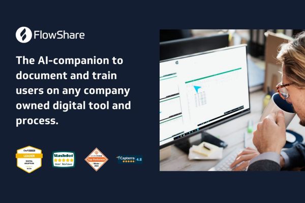 A person using the Flowshare software