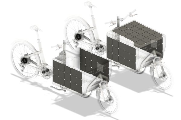 © Infinite Mobility: The solar cells are integrated into the body of the cargo bike.