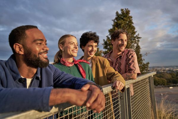Diverse Group at a fence