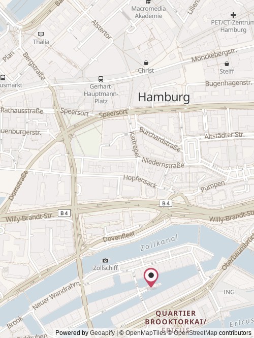 A map with the location of Hanseatic Power Service