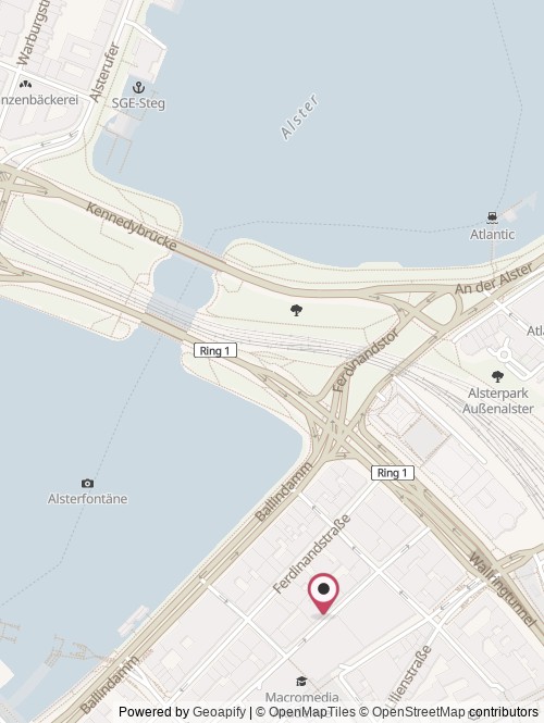 A map with the location of ROB'E GmbH