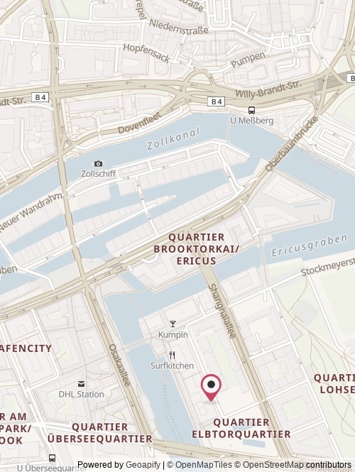 A map with the location of Green Planet Energy