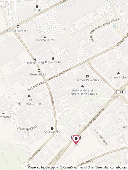 Eine Karte mit dem Standort von Mutterkleid