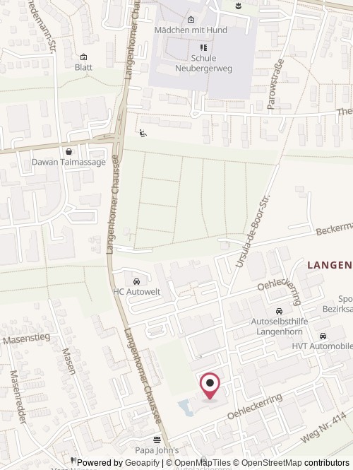 A map with the location of Impossible Founders