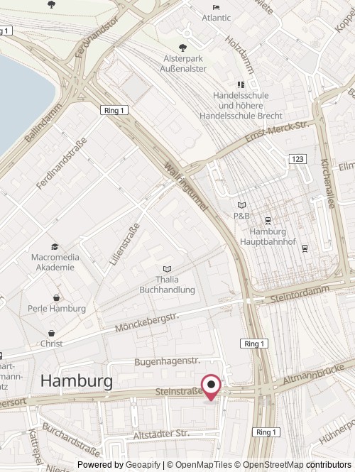 A map with the location of MyGermanUniversity