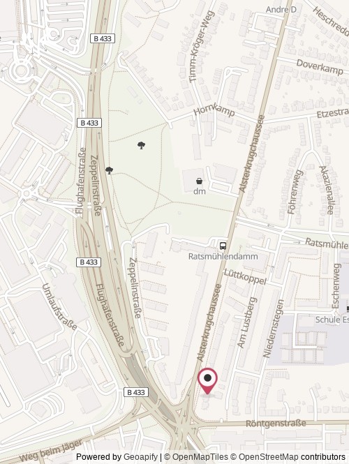 Eine Karte mit dem Standort von fride Bikemarkt