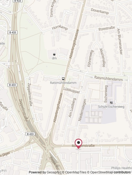 A map with the location of Baristina