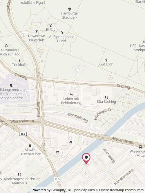 A map with the location of open GmbH