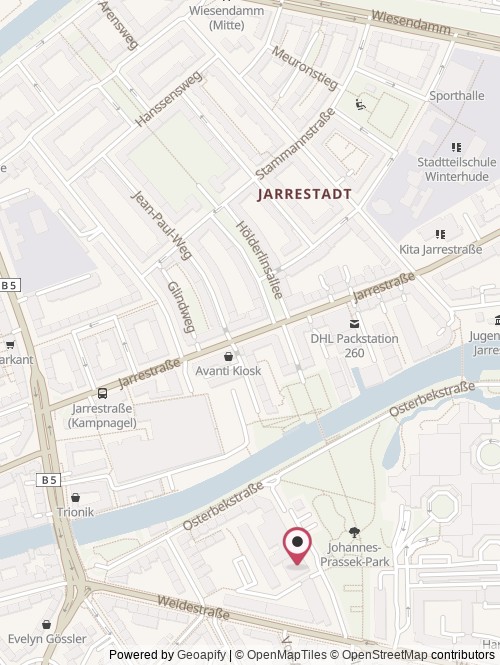 Eine Karte mit dem Standort von Reos GmbH