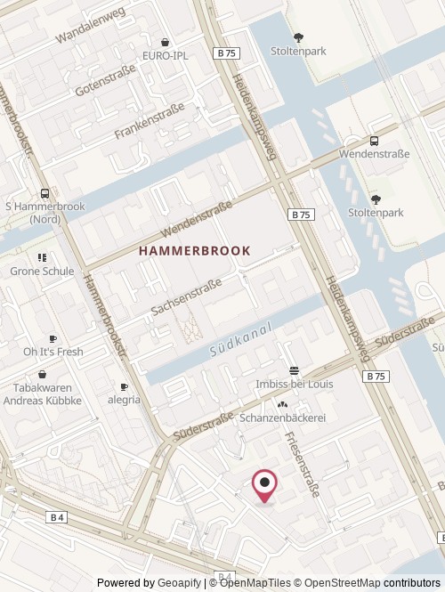 A map with the location of Fr. Meyer's Sohn