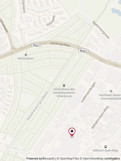 Eine Karte mit dem Standort von HKL Baumaschinen