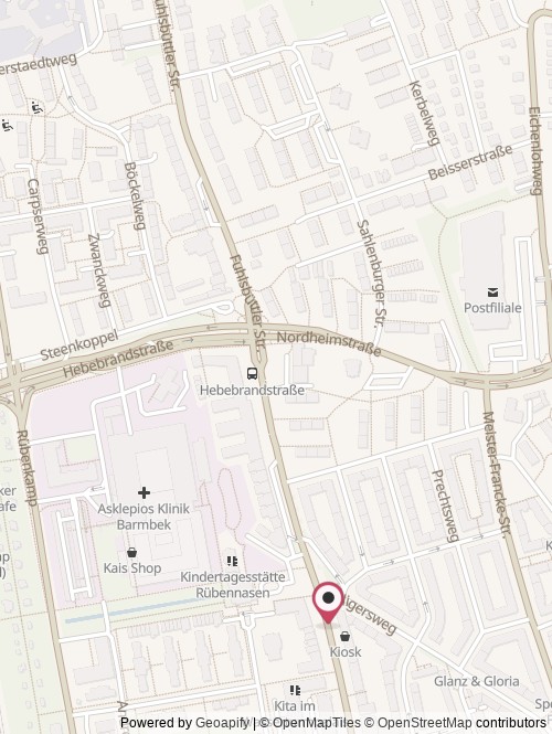 A map with the location of Betfindr