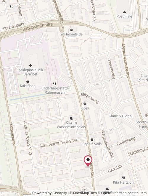 Eine Karte mit dem Standort von Getyourdrive