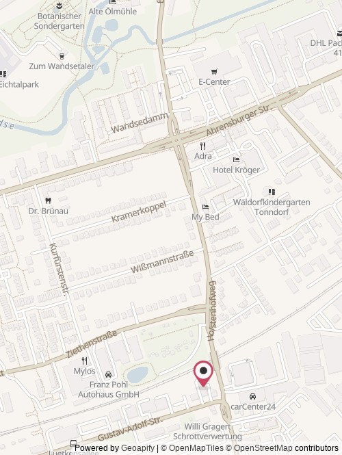 Eine Karte mit dem Standort von elementarhy