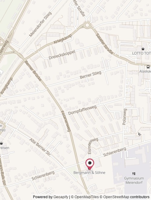 Eine Karte mit dem Standort von PARTNER-TECH