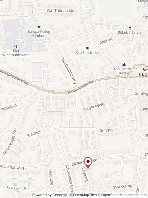 Eine Karte mit dem Standort von Quartierkraft