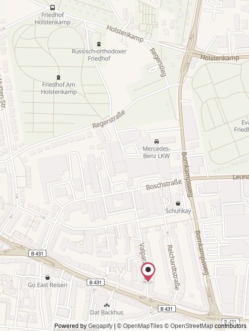 Eine Karte mit dem Standort von runrunrunFood UG