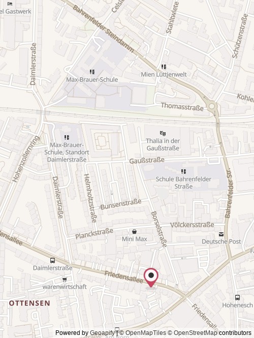 A map with the location of MasterMedia
