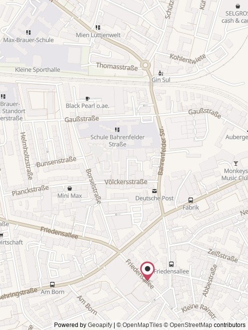 A map with the location of Fanz GmbH