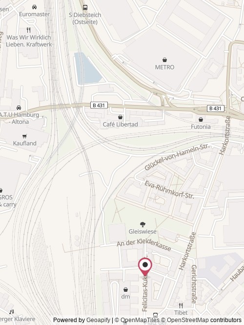 A map with the location of Nuria Tech GmbH