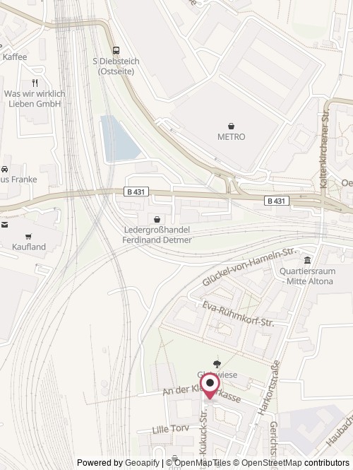 A map with the location of LifeTime GmbH