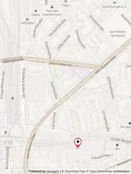 A map with the location of Lärmkontor