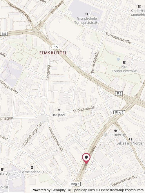 A map with the location of JoyBrau