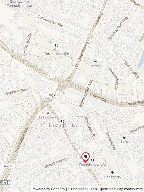 Eine Karte mit dem Standort von Sternglas GmbH