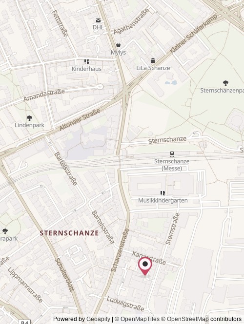 Eine Karte mit dem Standort von AVNSON GmbH