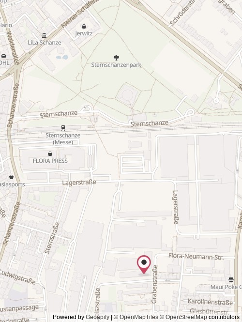 A map with the location of Markenfilm GmbH & Co KG