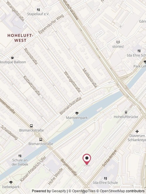 Eine Karte mit dem Standort von Blackboat