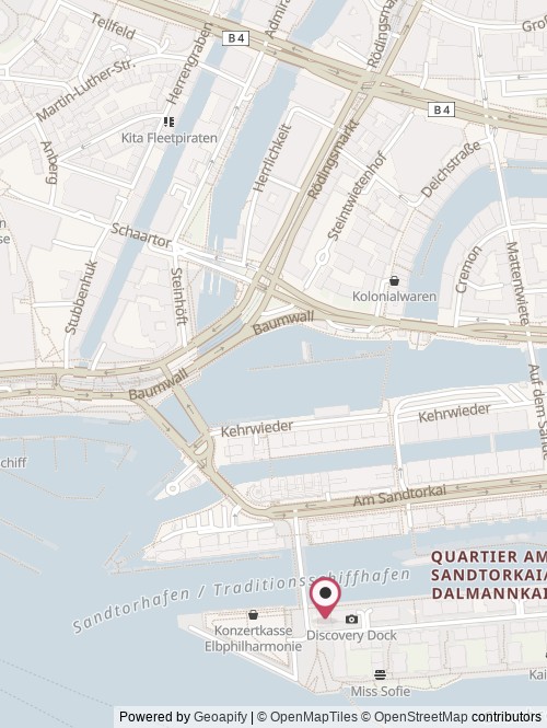 A map with the location of Cooper Advertising