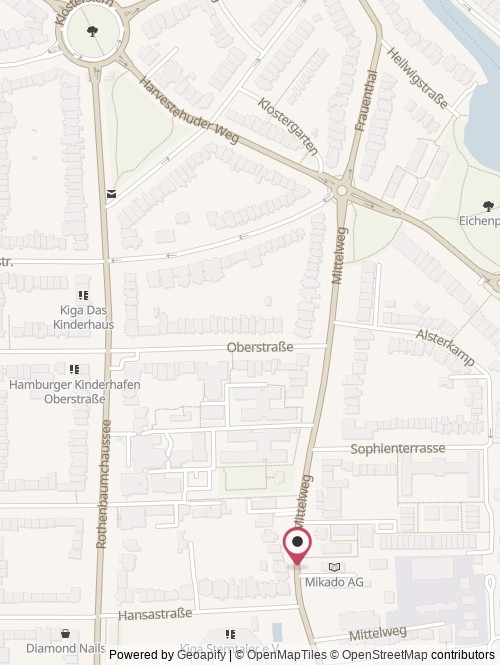 Eine Karte mit dem Standort von Shootle GmbH