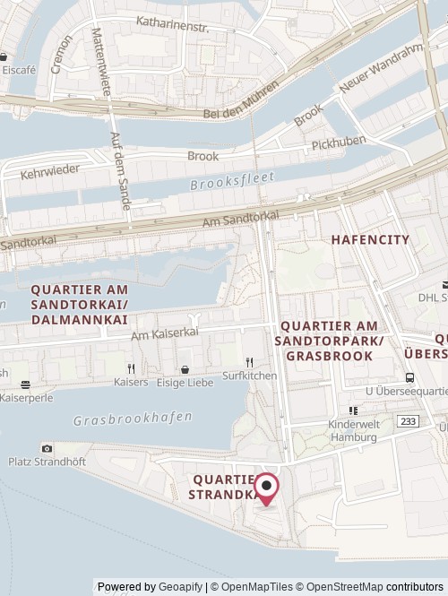 A map with the location of New Work | XING