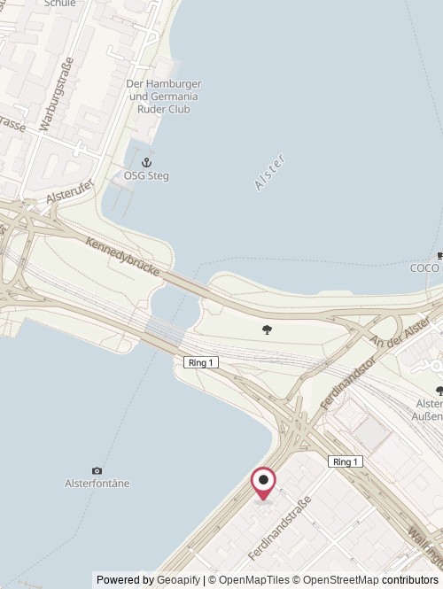 Eine Karte mit dem Standort von O. Giffey